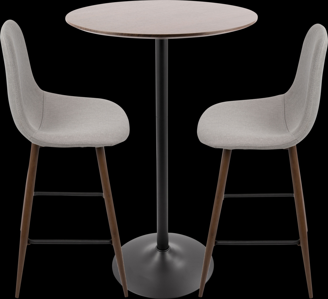 Kokai Walnut 3 Pc Bar Height Dining Set - Thumbnail - Image 2