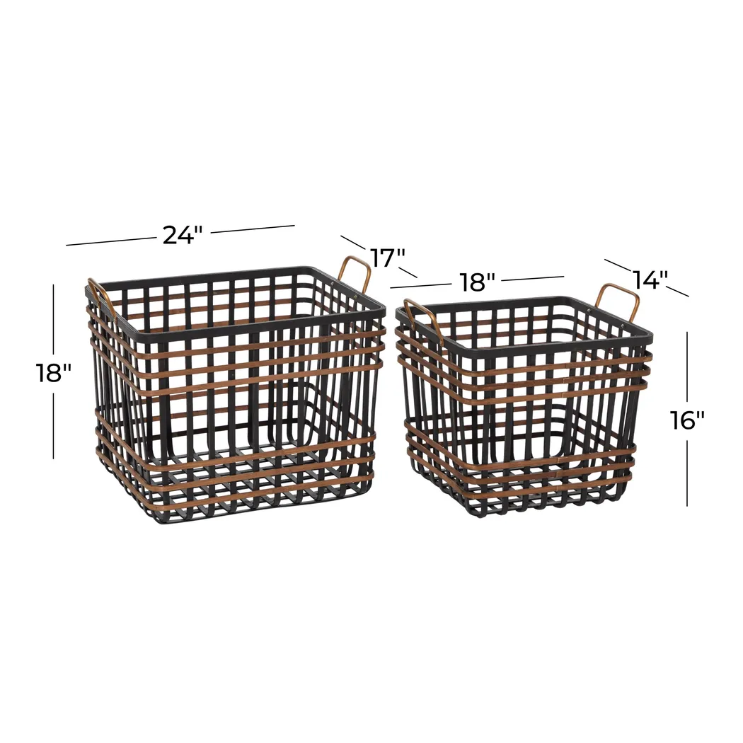 Kolb Black Basket, Set of 2 - Thumbnail - Image 13
