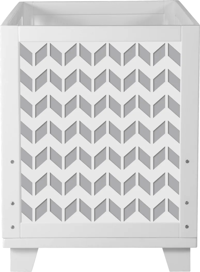 Kolino White Crib with Chevron Panels - Thumbnail - Image 1