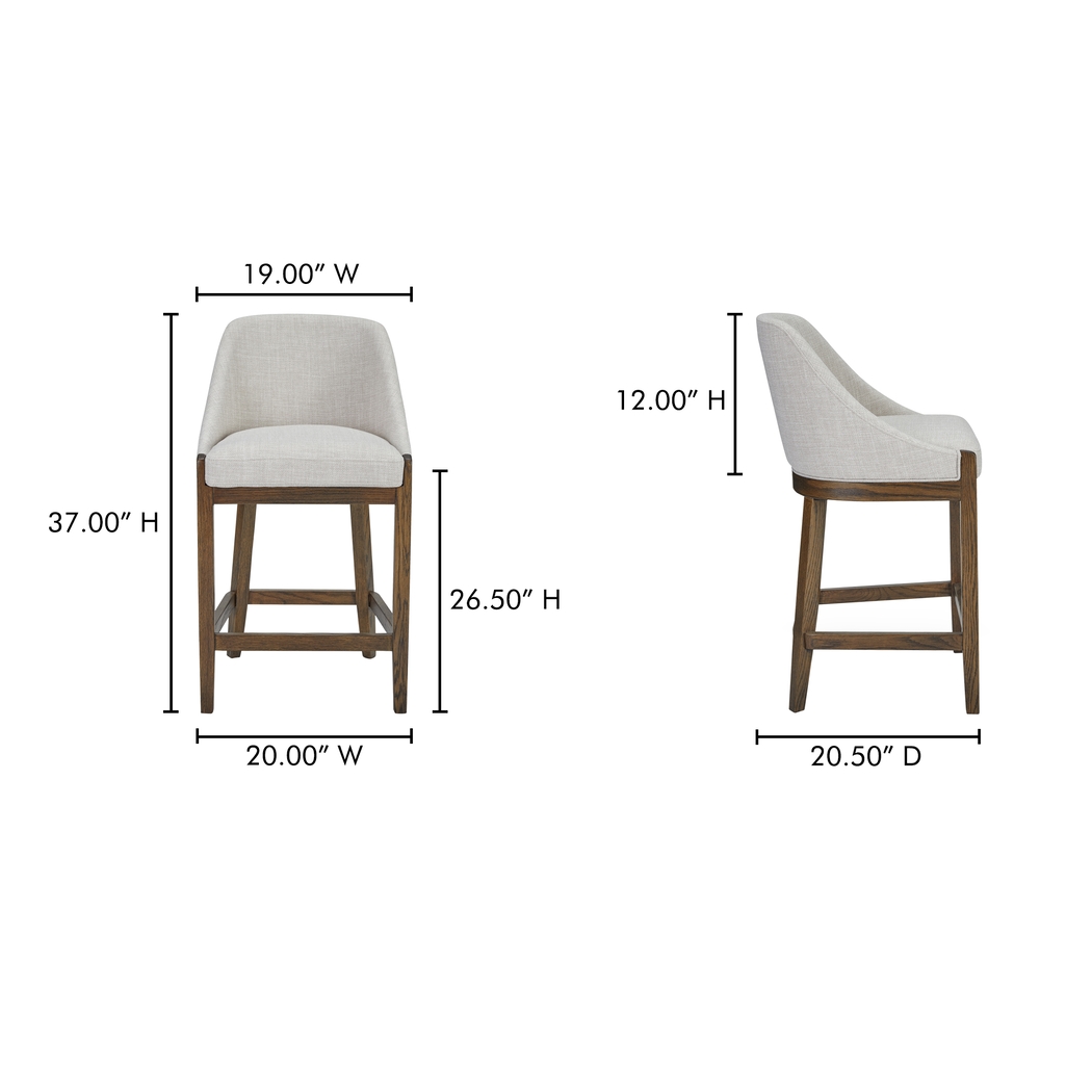 Kolkov Beige Counter Height Stool - Thumbnail - Image 2