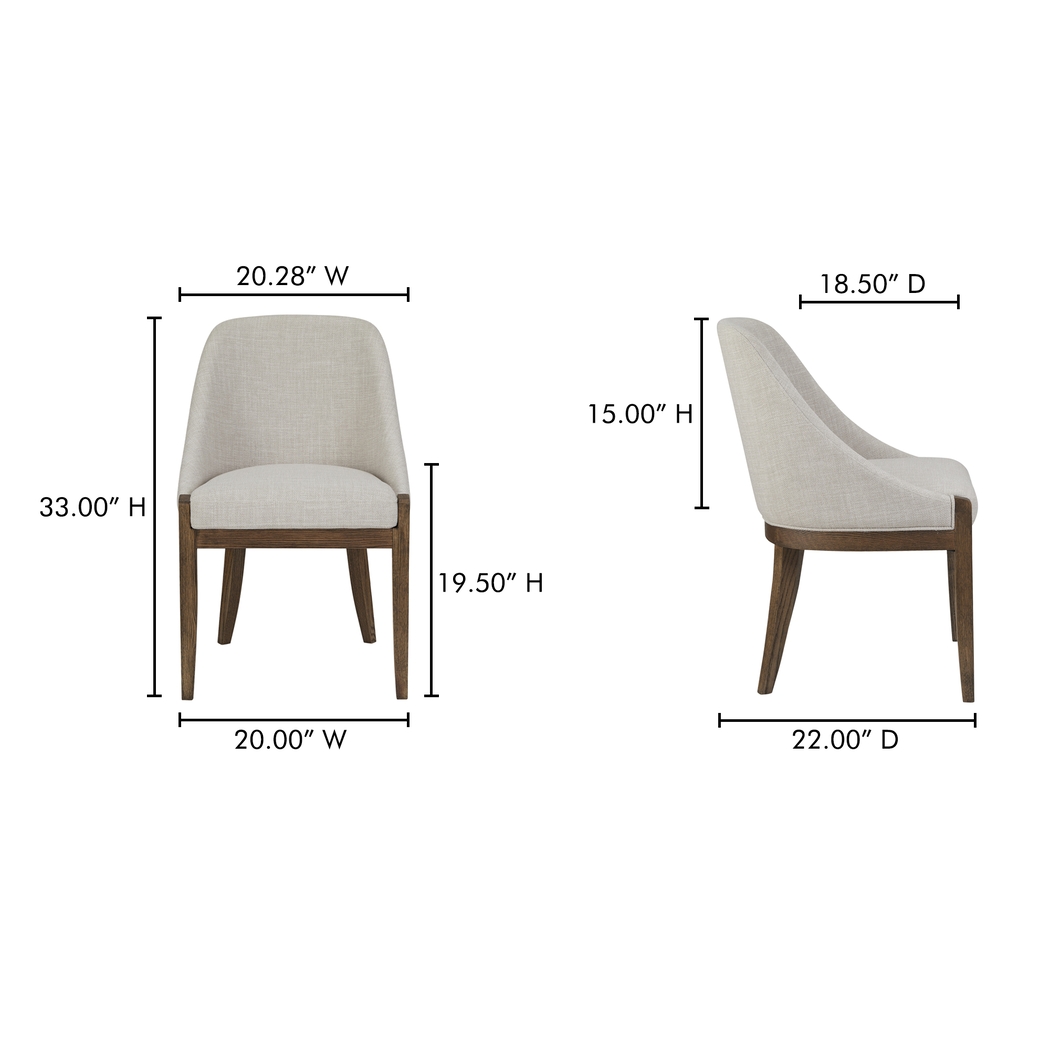 Kolkov Beige Side Chair - Thumbnail - Image 2