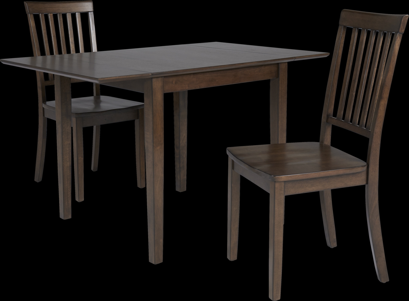 Koluder Brown Drop Leaf Dining Table w/ 2 Dining Chairs - Thumbnail - Image 1