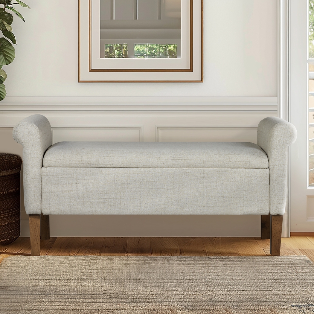 Korat Beige Storage Bench - Thumbnail - Image 2
