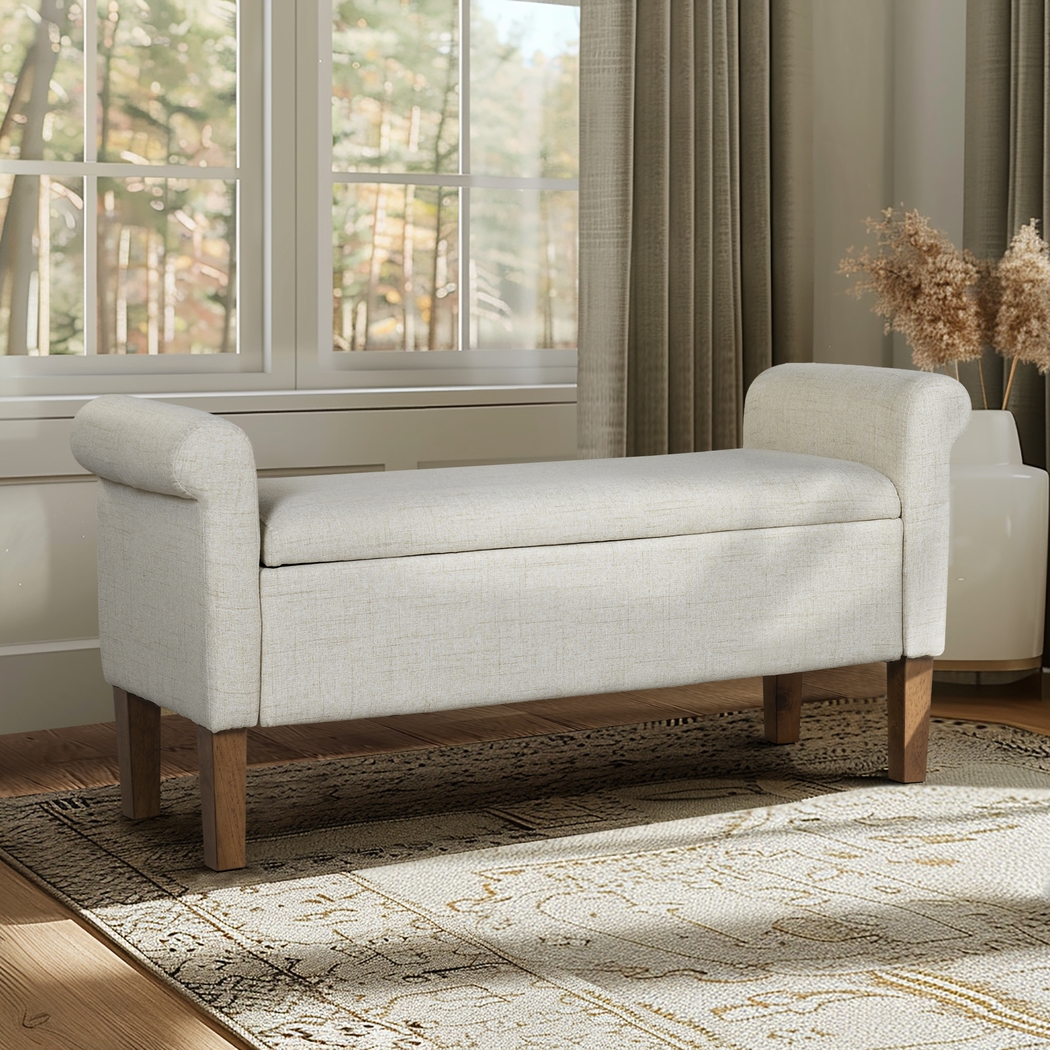 Korat Beige Storage Bench - Thumbnail - Image 6