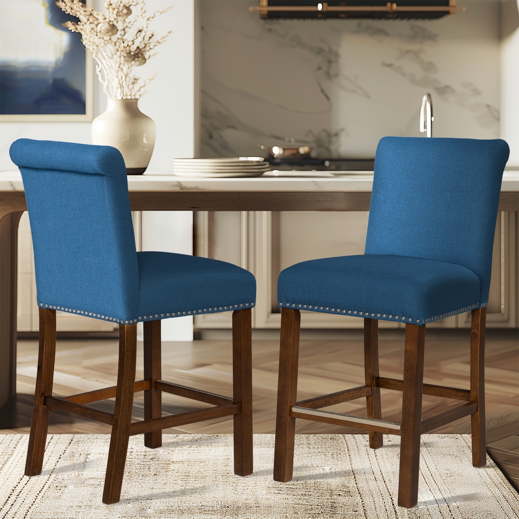 Korat Blue Counter Stool, Set of 2 - Thumbnail - Image 2