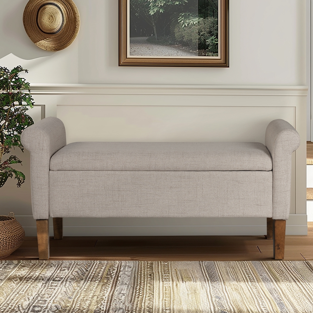 Korat Cream Storage Bench - Thumbnail - Image 2