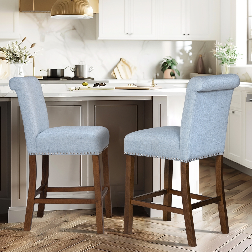 Korat Light Blue Counter Stool, Set of 2 - Thumbnail - Image 8