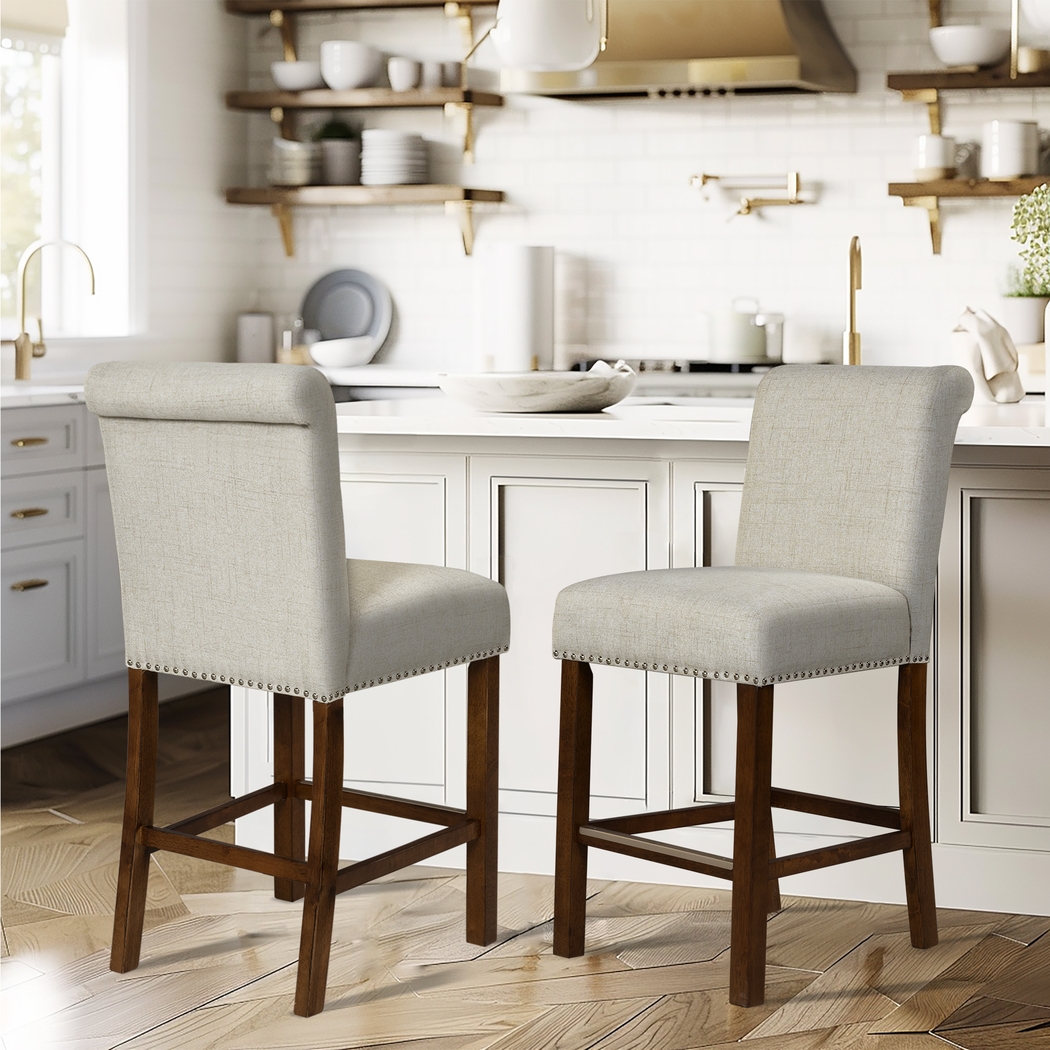 Korat Natural Counter Stool, Set of 2 - Thumbnail - Image 2