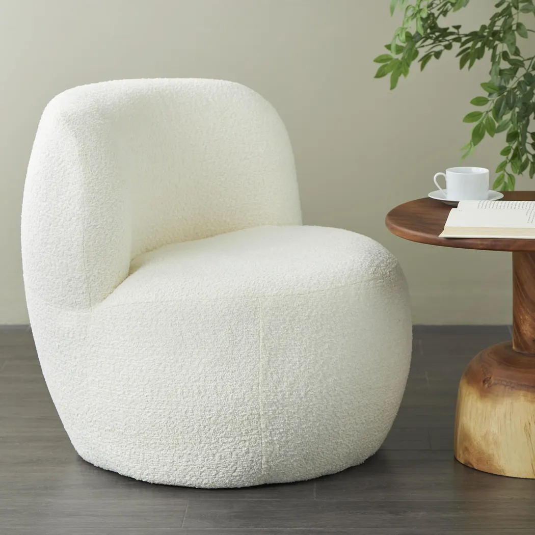 Korei White Accent Chair - Thumbnail - Image 2