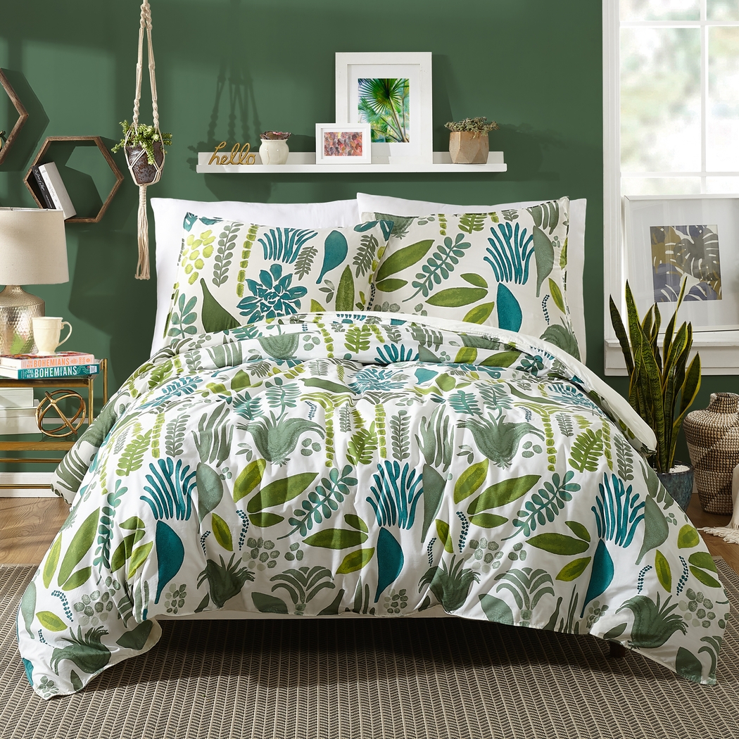 Kostner Green King 3 Pc Duvet Set - Thumbnail - Image 1