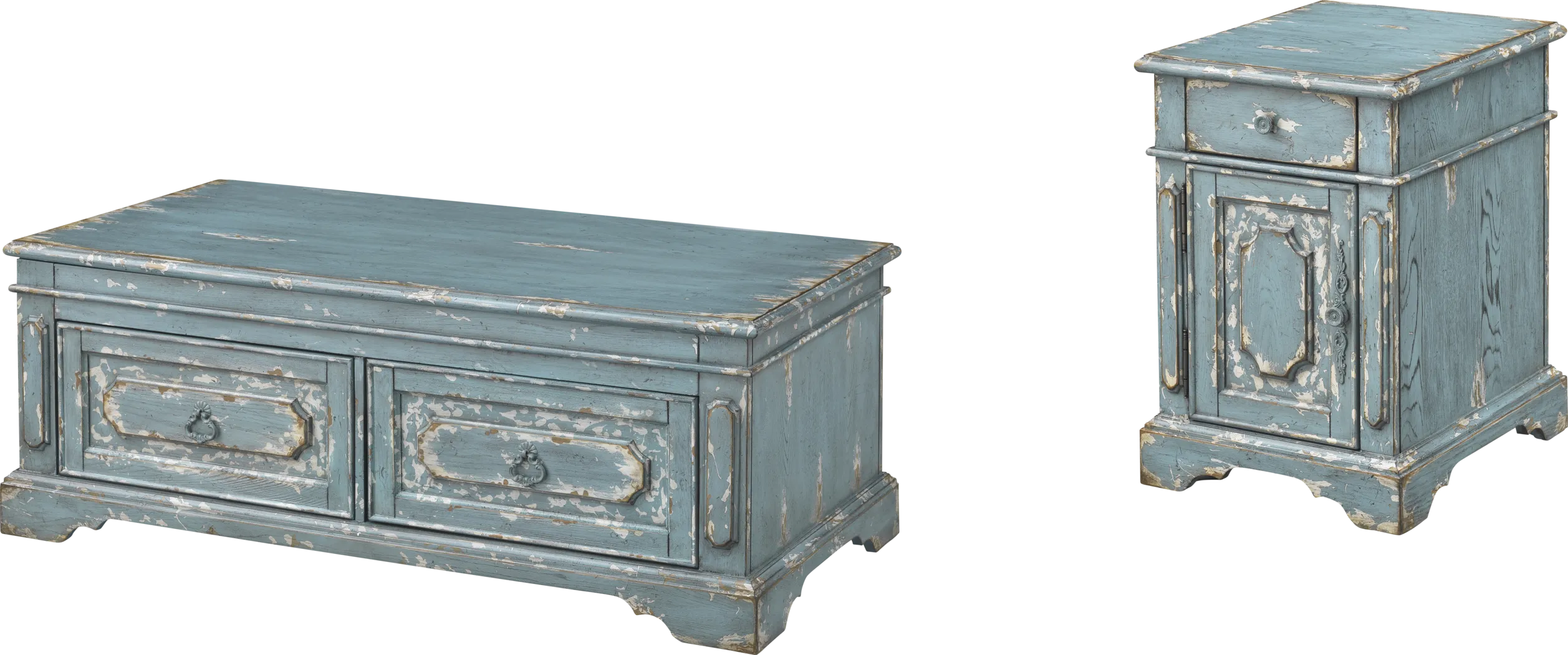 Kraddle Blue Cocktail Table - Thumbnail - Image 7