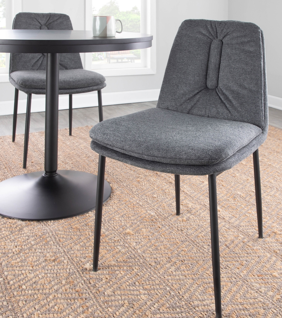 Kraemar Charcoal Side Chair, Set of 2 - Thumbnail - Image 12