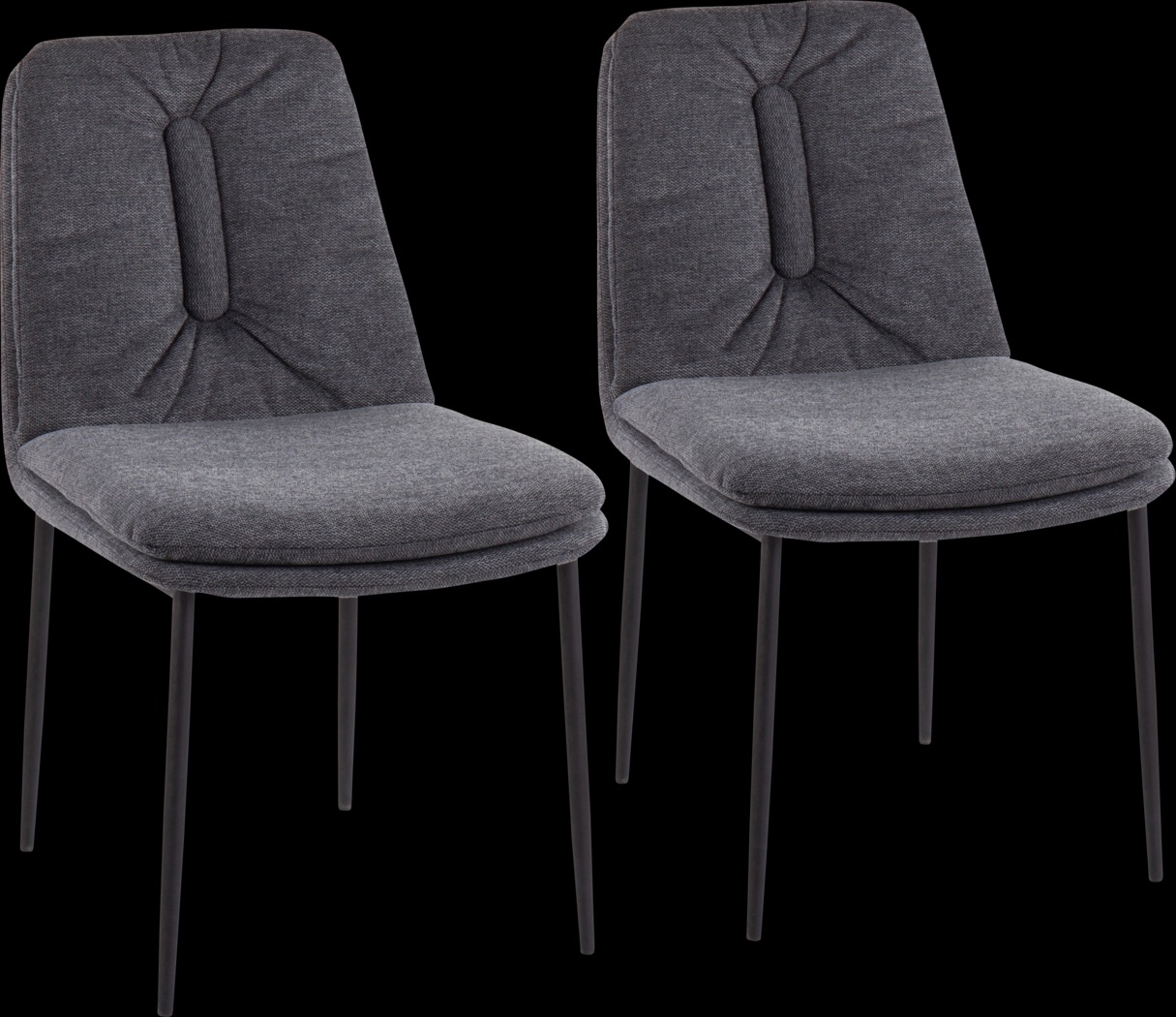 Kraemar Charcoal Side Chair, Set of 2 - Thumbnail - Image 1