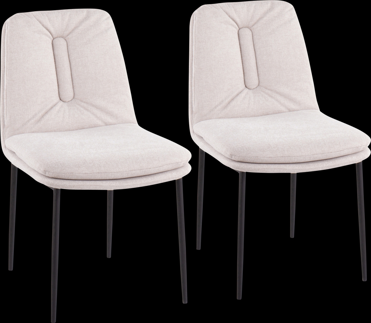 Kraemar Cream Side Chair, Set of 2 - Thumbnail - Image 1