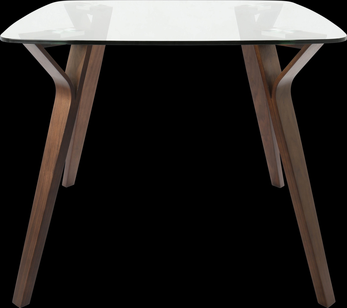 Krameria Walnut Glass Top Dining Table - Thumbnail - Image 2