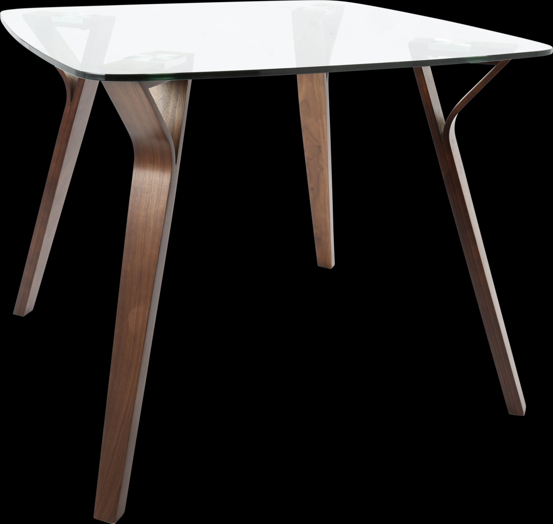 Krameria Walnut Glass Top Dining Table - Thumbnail - Image 4