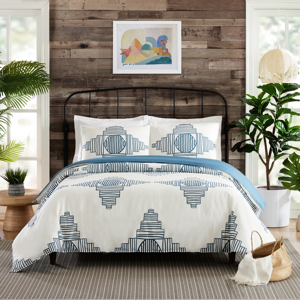 Jungalow by Justina III Blue King 3 Pc Duvet Set - Thumbnail - Image 2