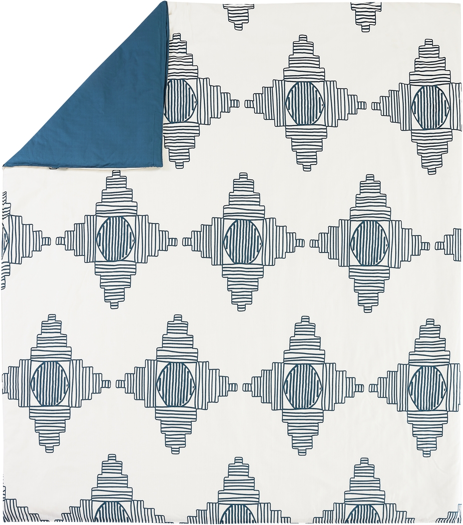 Jungalow by Justina III Blue King 3 Pc Duvet Set - Thumbnail - Image 6
