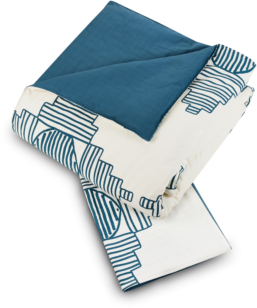 Jungalow by Justina III Blue Queen 3 Pc Duvet Set - Thumbnail - Image 4