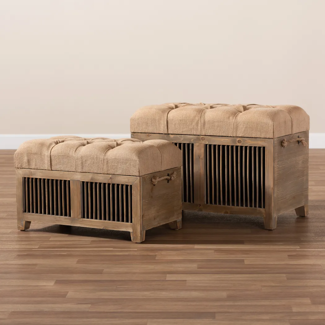 Kriscott Beige Ottoman, Set of 2 - Thumbnail - Image 14