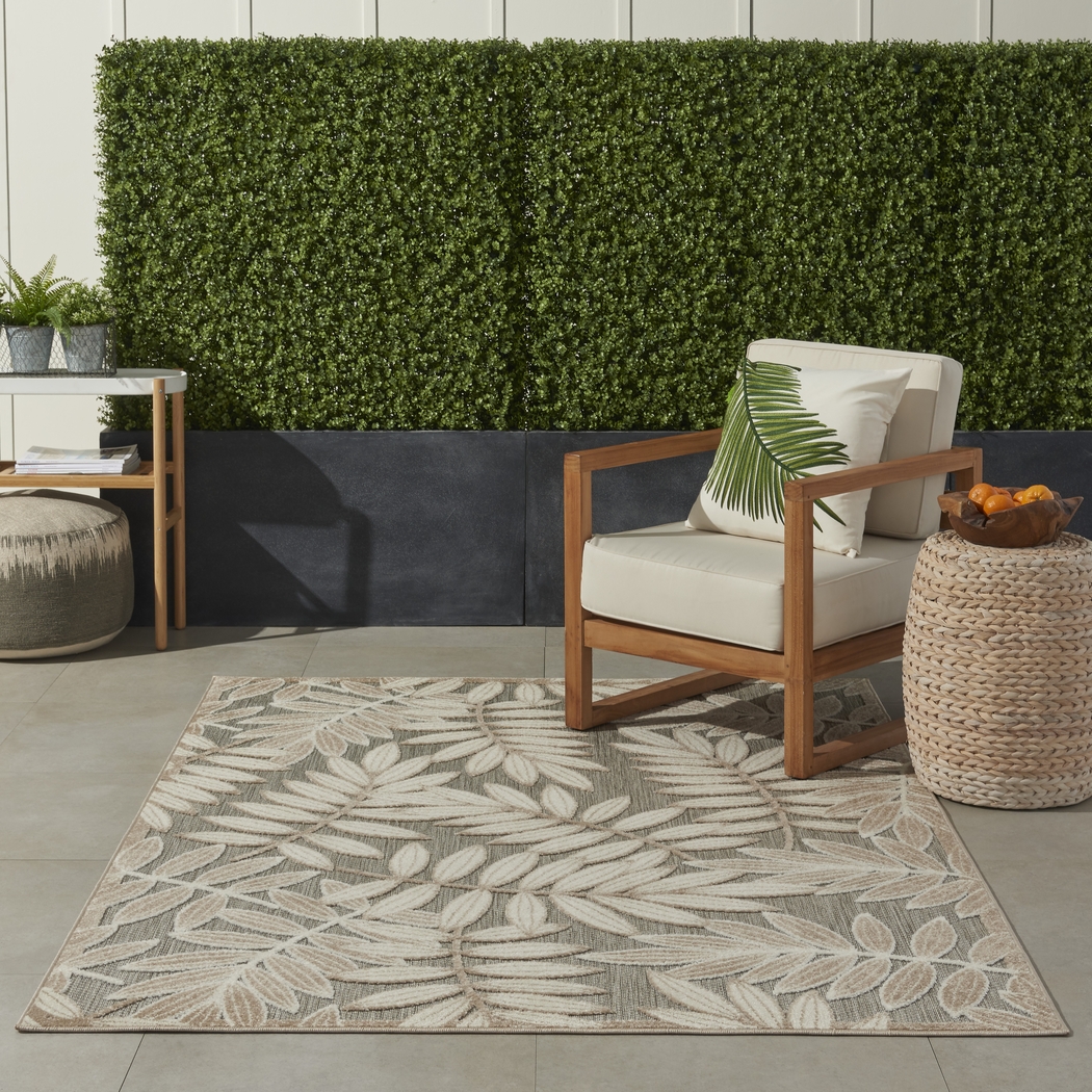 Krisiel Cream 5' x 8' Indoor/Outdoor Rug - Thumbnail - Image 5