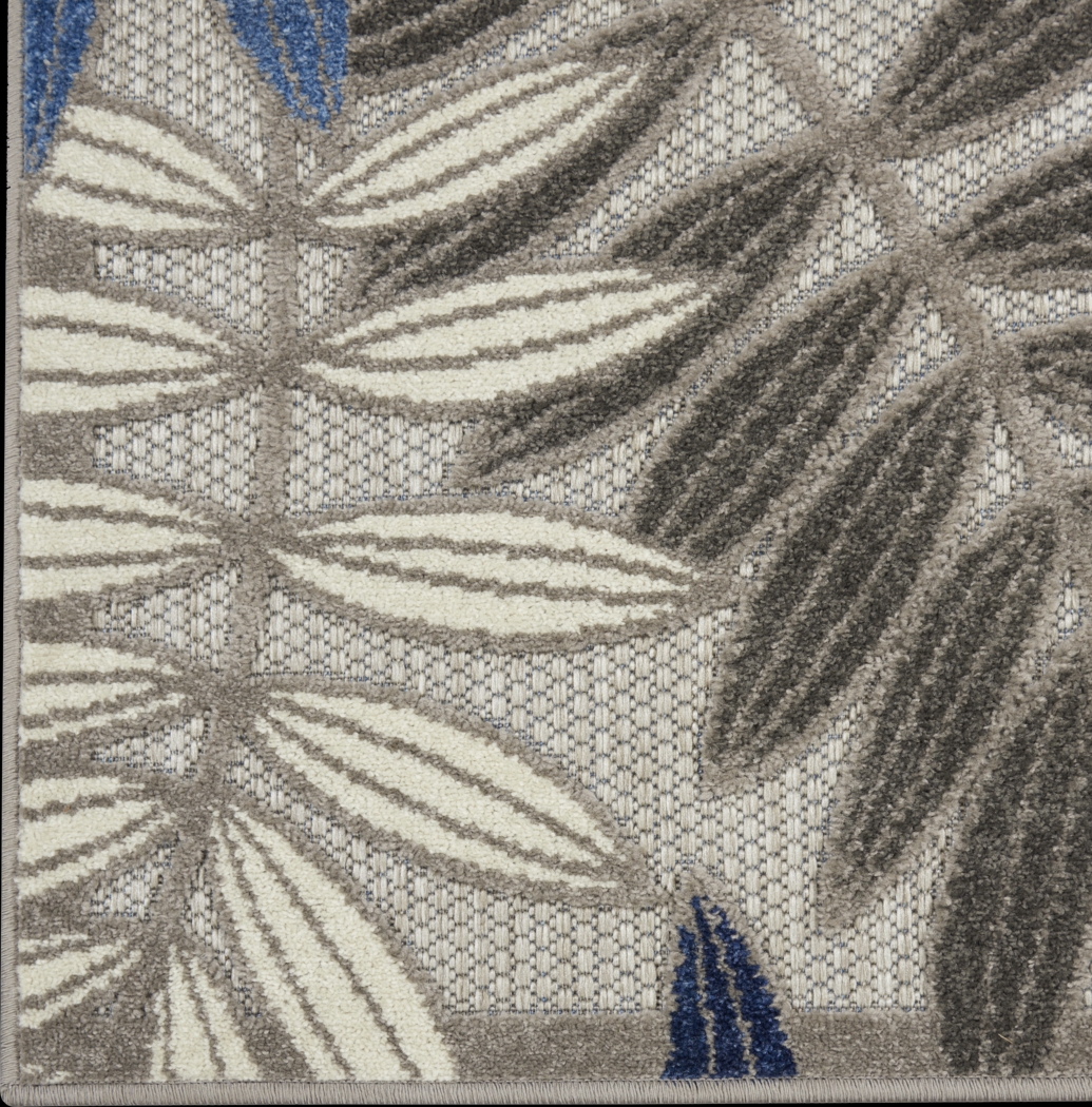 Krisiel Gray/Blue 7'10 x 10'6 Indoor/Outdoor Rug - Thumbnail - Image 10