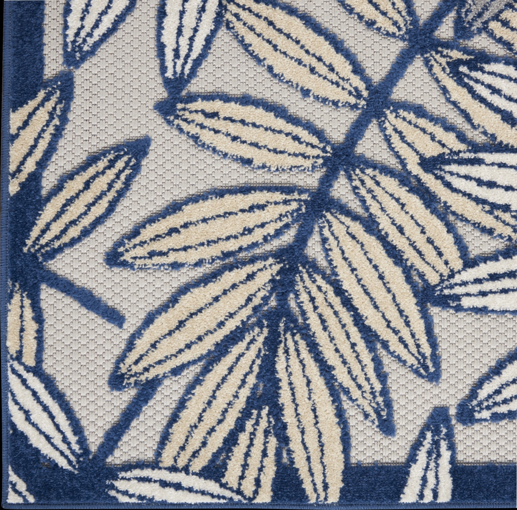 Krisiel Ivory/Navy 7'10 x 10'6 Indoor/Outdoor Rug - Thumbnail - Image 10