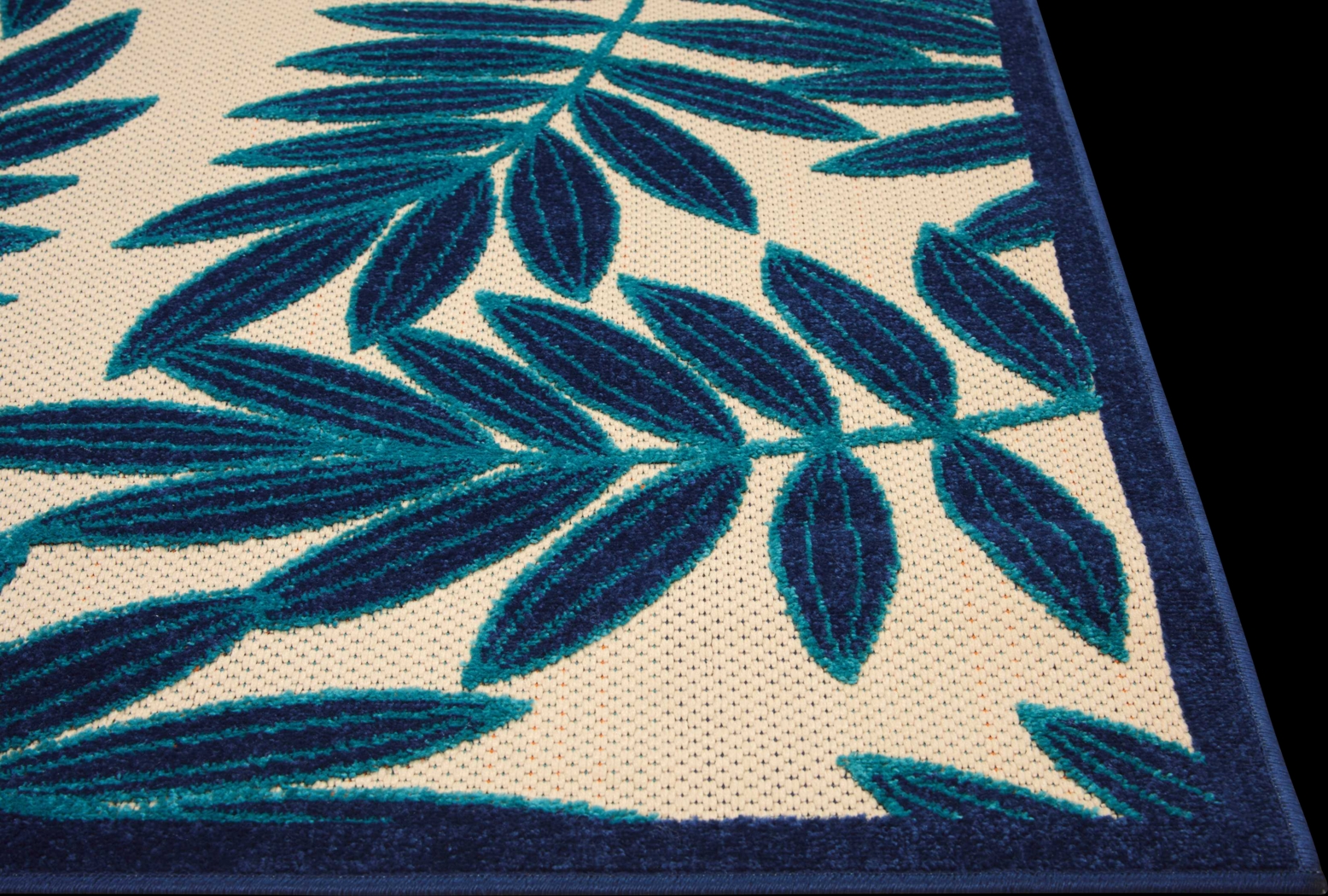 Krisiel Navy 5' x 8' Indoor/Outdoor Rug - Thumbnail - Image 4