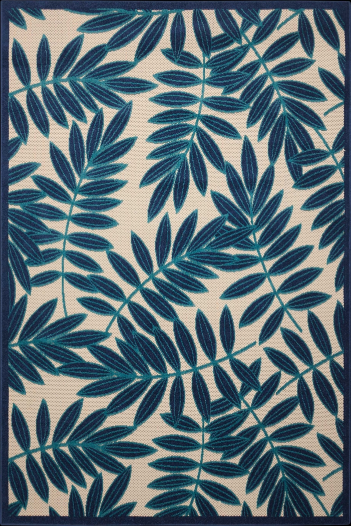 Krisiel Navy 8' x 11' Indoor/Outdoor Rug - Thumbnail - Image 1