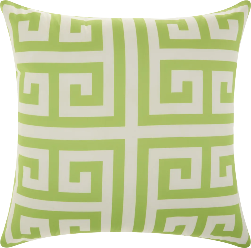 Krisna Green Indoor/Outdoor Accent Pillow - Thumbnail - Image 1