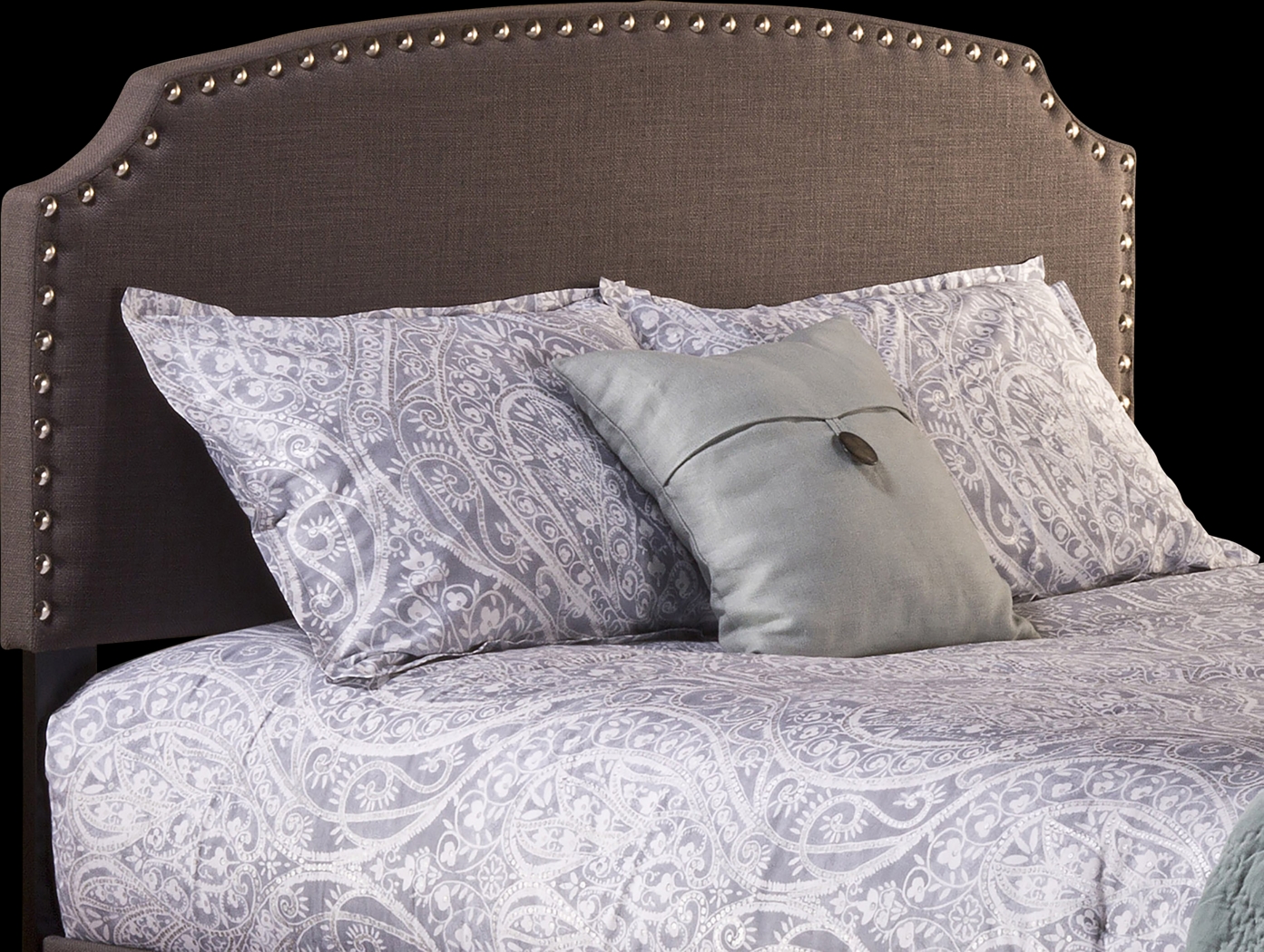 Krisron Dark Gray Full Upholstered Headboard - Thumbnail - Image 1