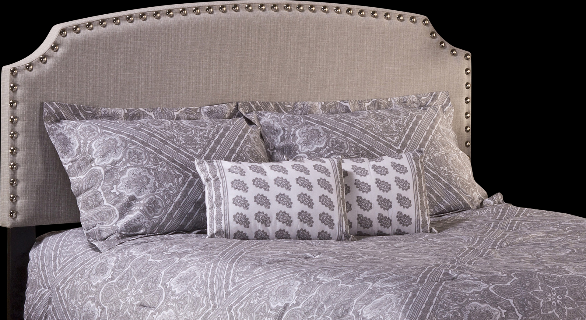 Krisron Gray Twin Upholstered Headboard - Thumbnail - Image 1
