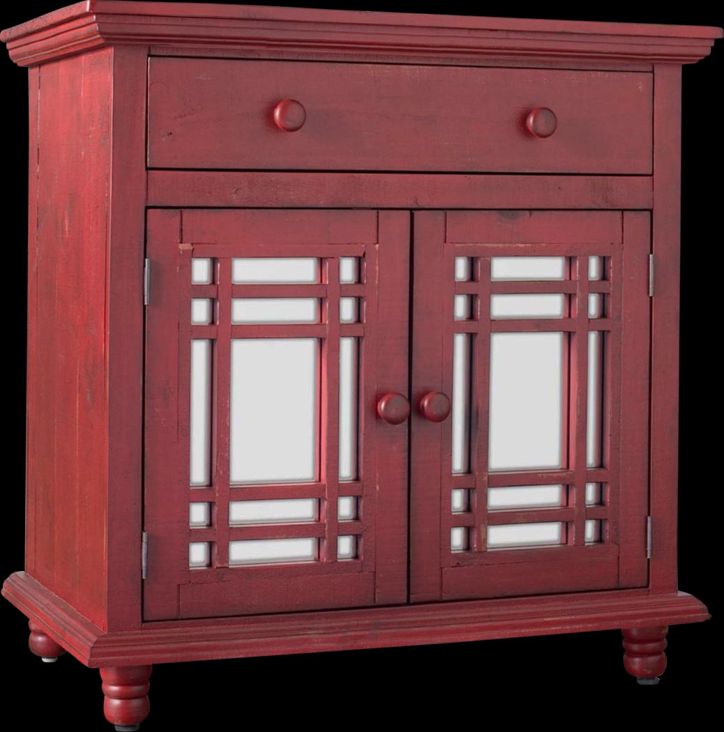 Kristansand Red Accent Cabinet - Thumbnail - Image 1