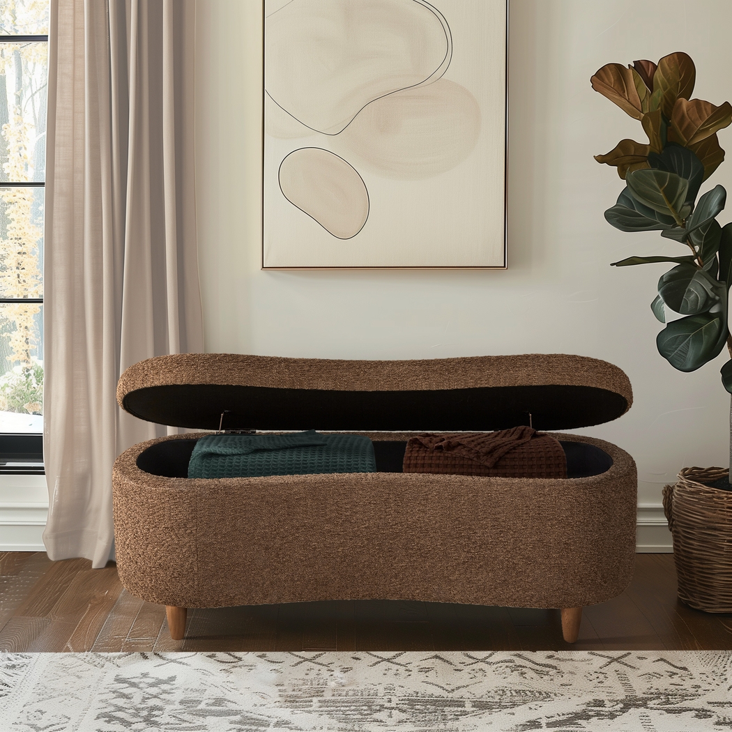Kristencreek Brown Storage Bench - Thumbnail - Image 11