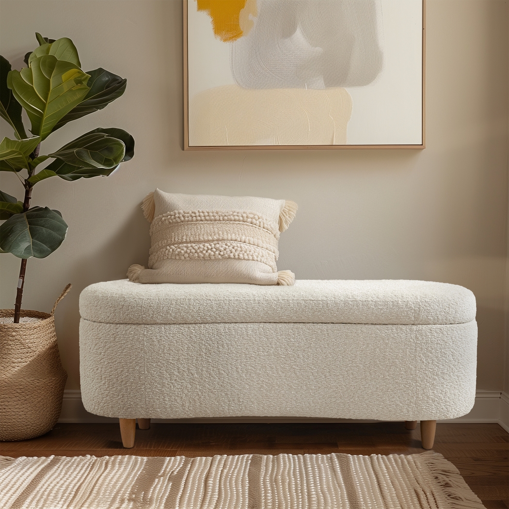 Kristencreek Cream Storage Bench - Thumbnail - Image 13