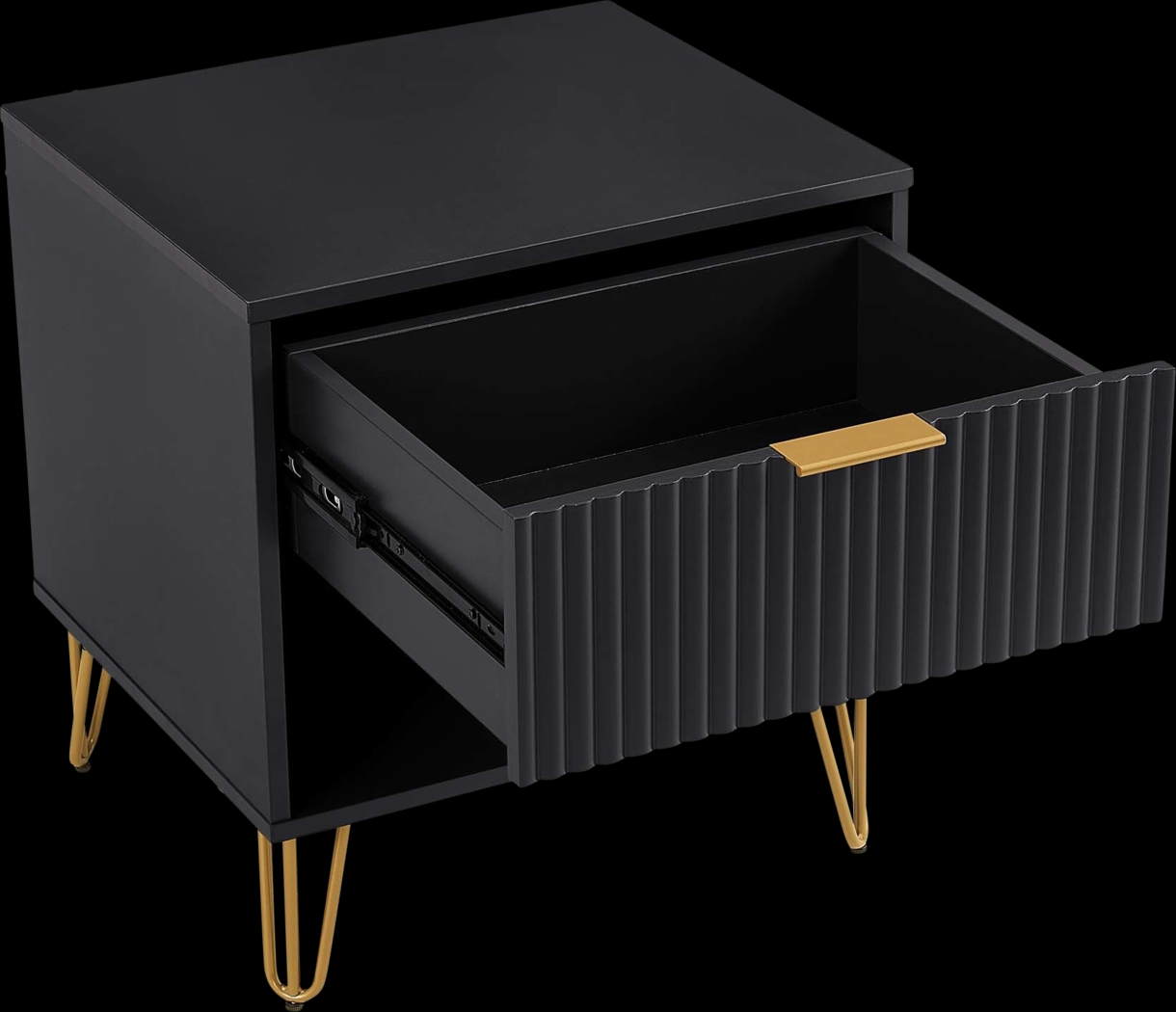 Kroc I Black Nightstand - Thumbnail - Image 5