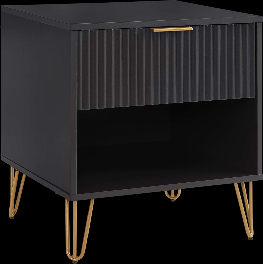 Kroc I Black Nightstand - Thumbnail - Image 7