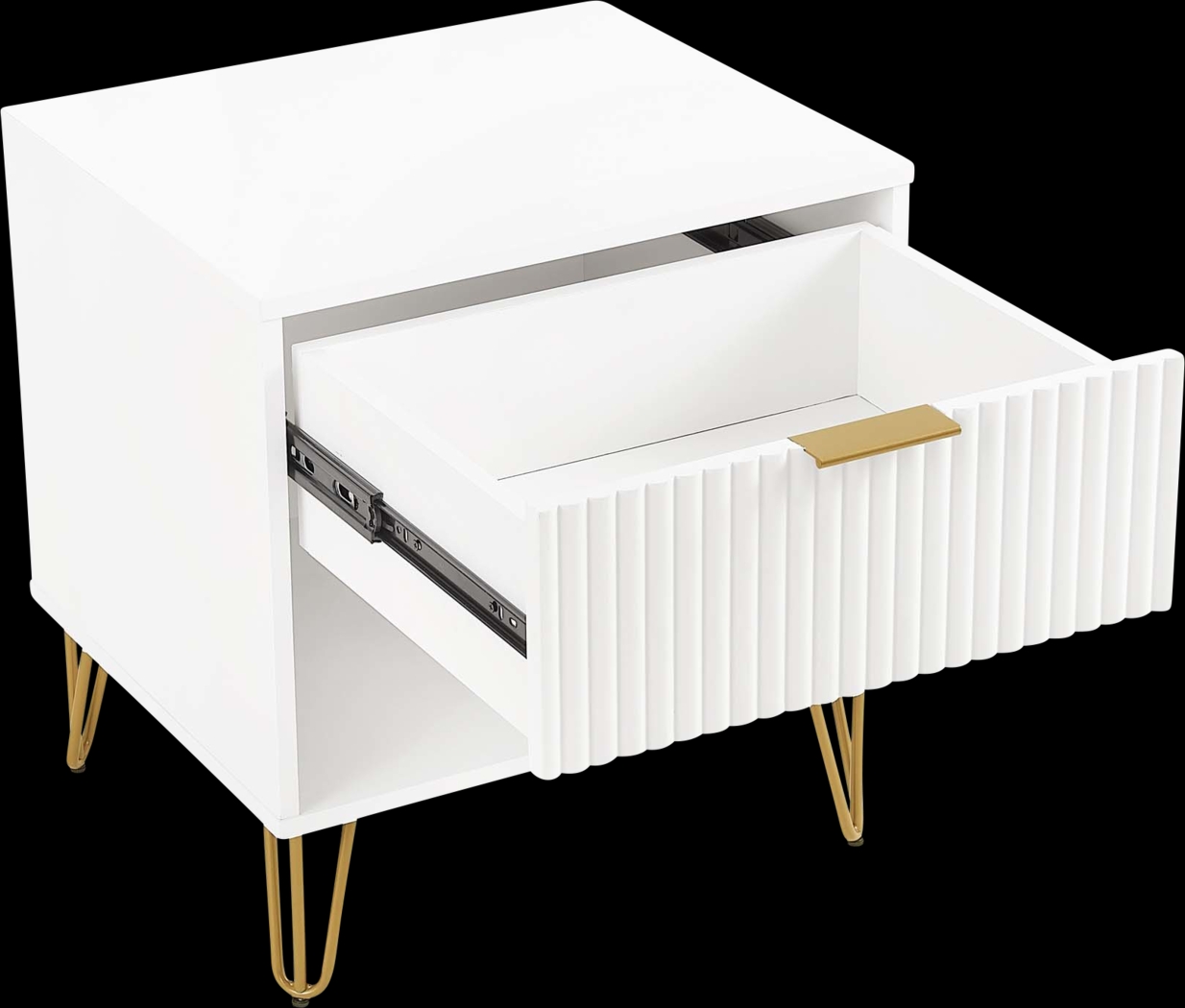 Kroc I White Nightstand - Thumbnail - Image 5