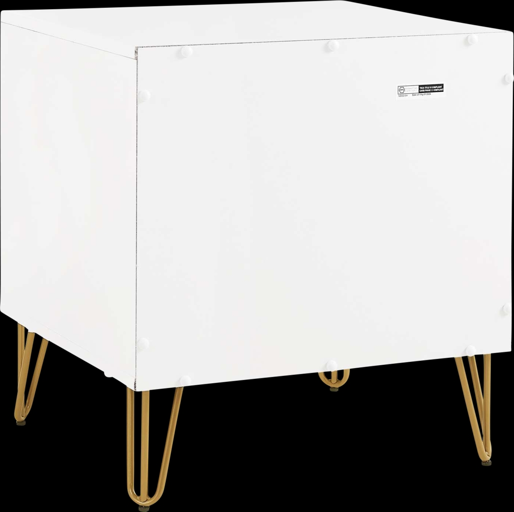 Kroc I White Nightstand - Thumbnail - Image 6