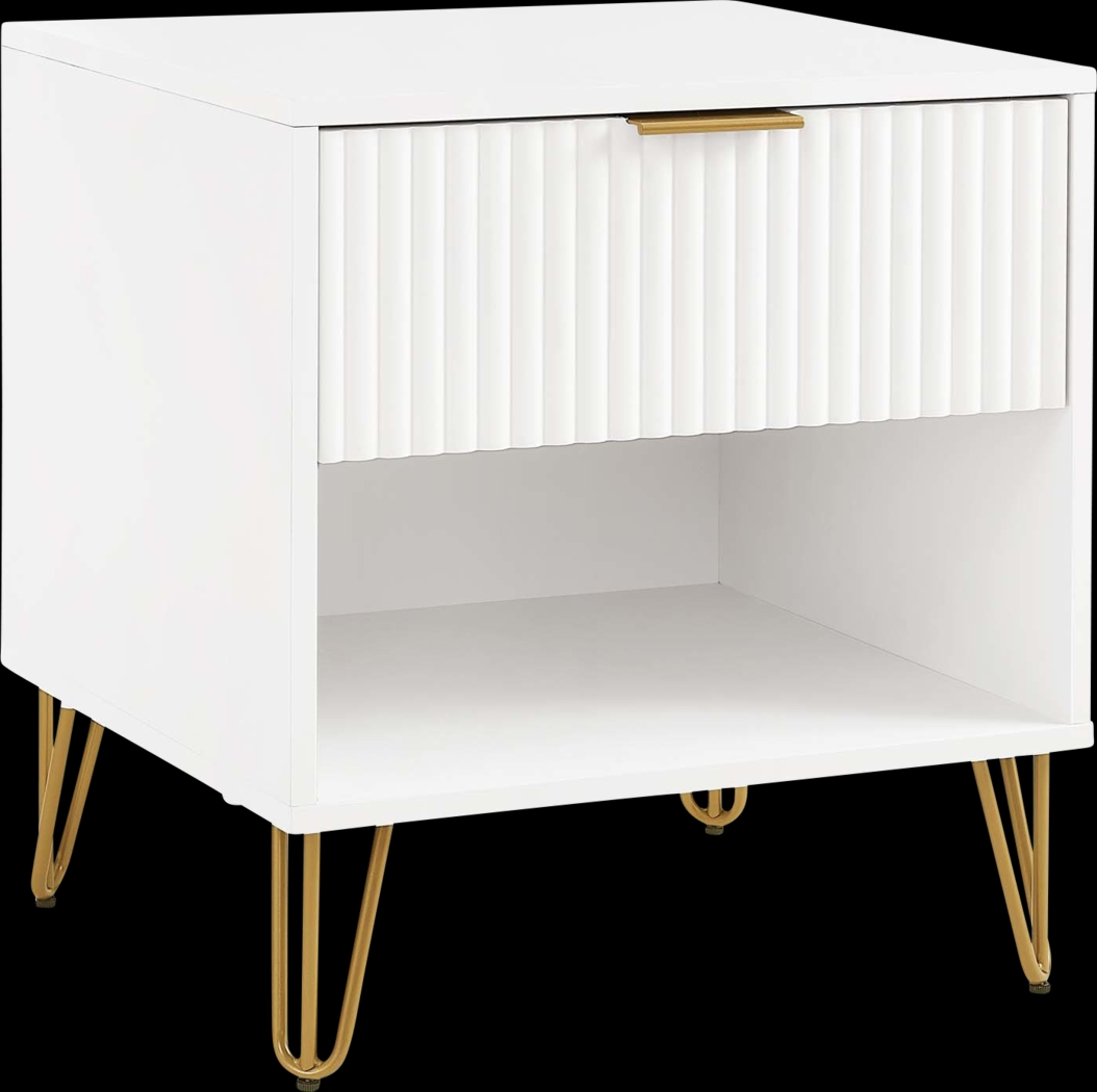 Kroc I White Nightstand - Thumbnail - Image 7