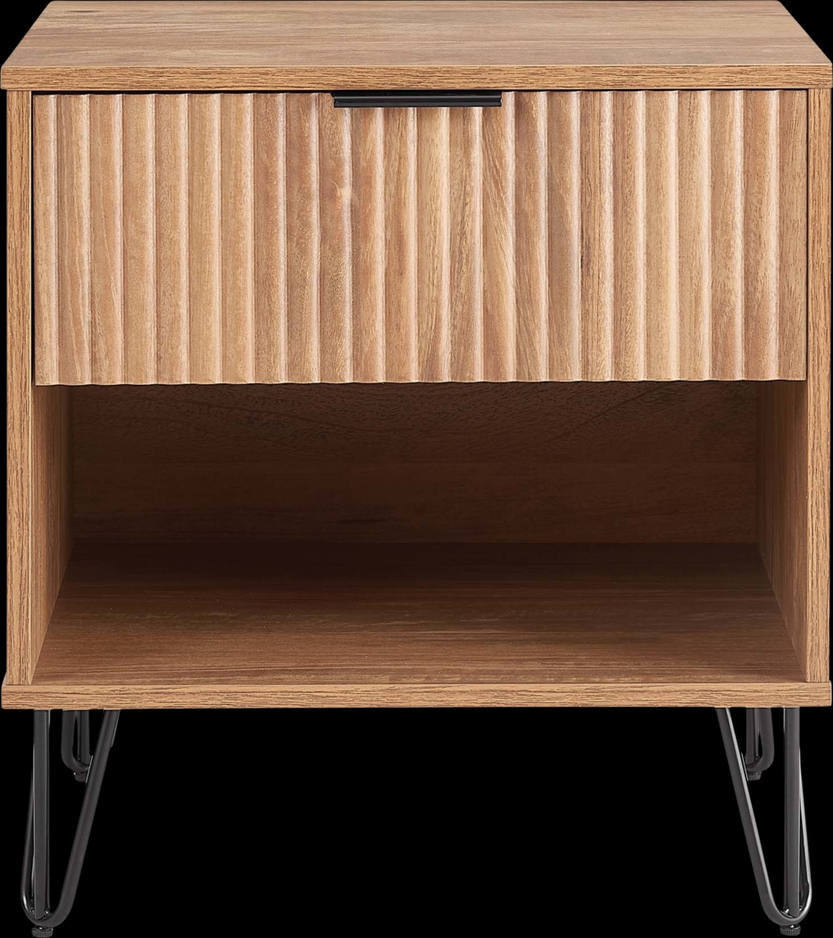 Kroc II Brown Nightstand - Thumbnail - Image 1