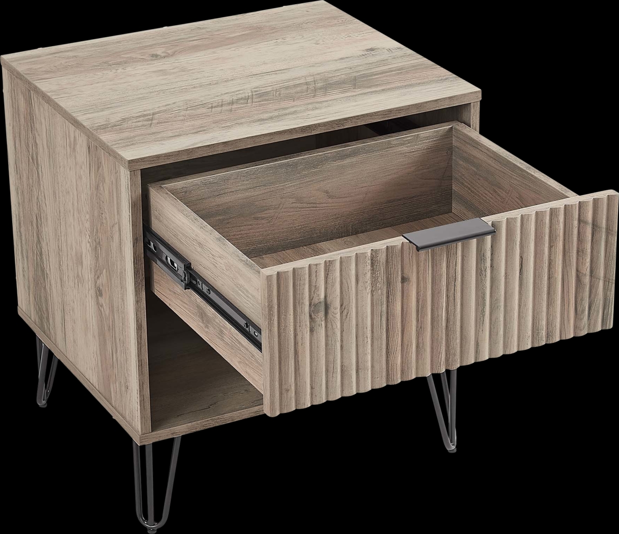 Kroc II Gray Nightstand - Thumbnail - Image 5