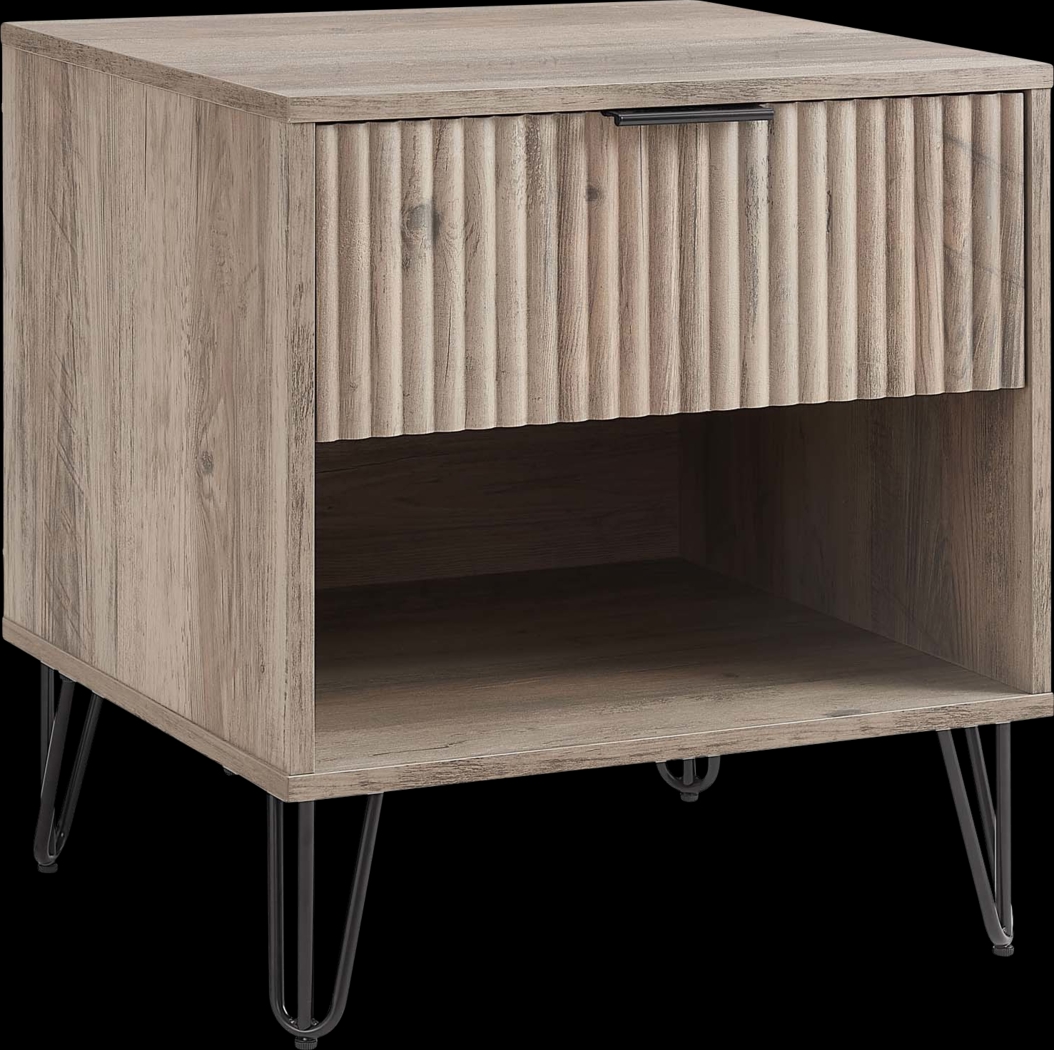 Kroc II Gray Nightstand - Thumbnail - Image 7