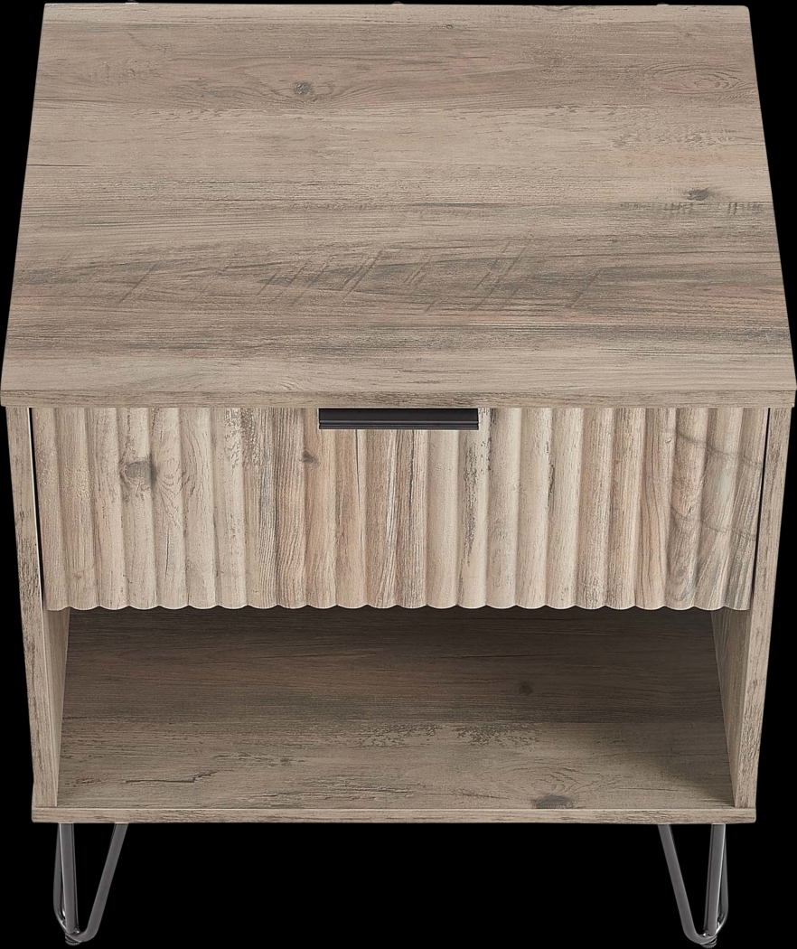 Kroc II Gray Nightstand - Thumbnail - Image 8
