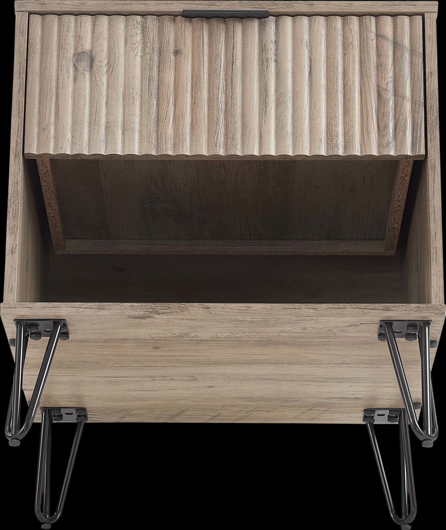 Kroc II Gray Nightstand - Thumbnail - Image 9