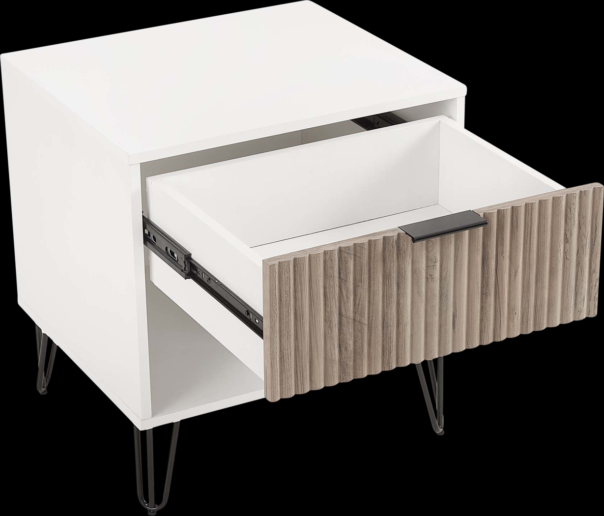 Kroc II White Nightstand - Thumbnail - Image 5