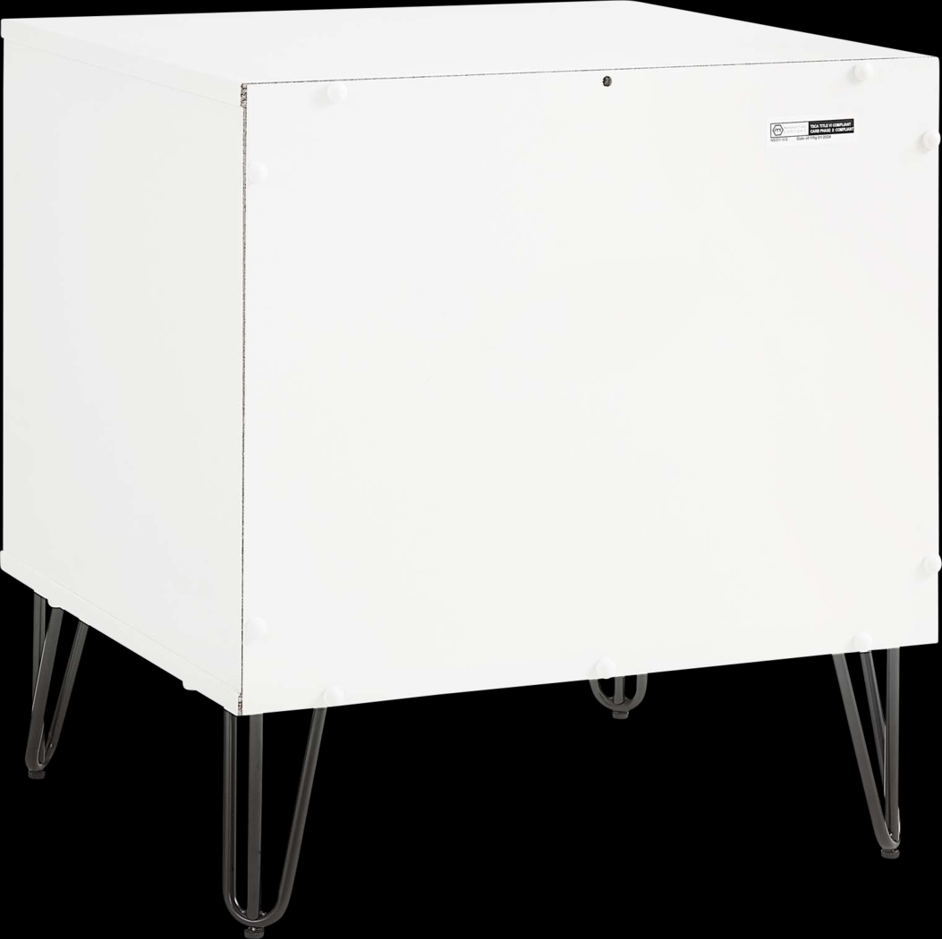 Kroc II White Nightstand - Thumbnail - Image 6