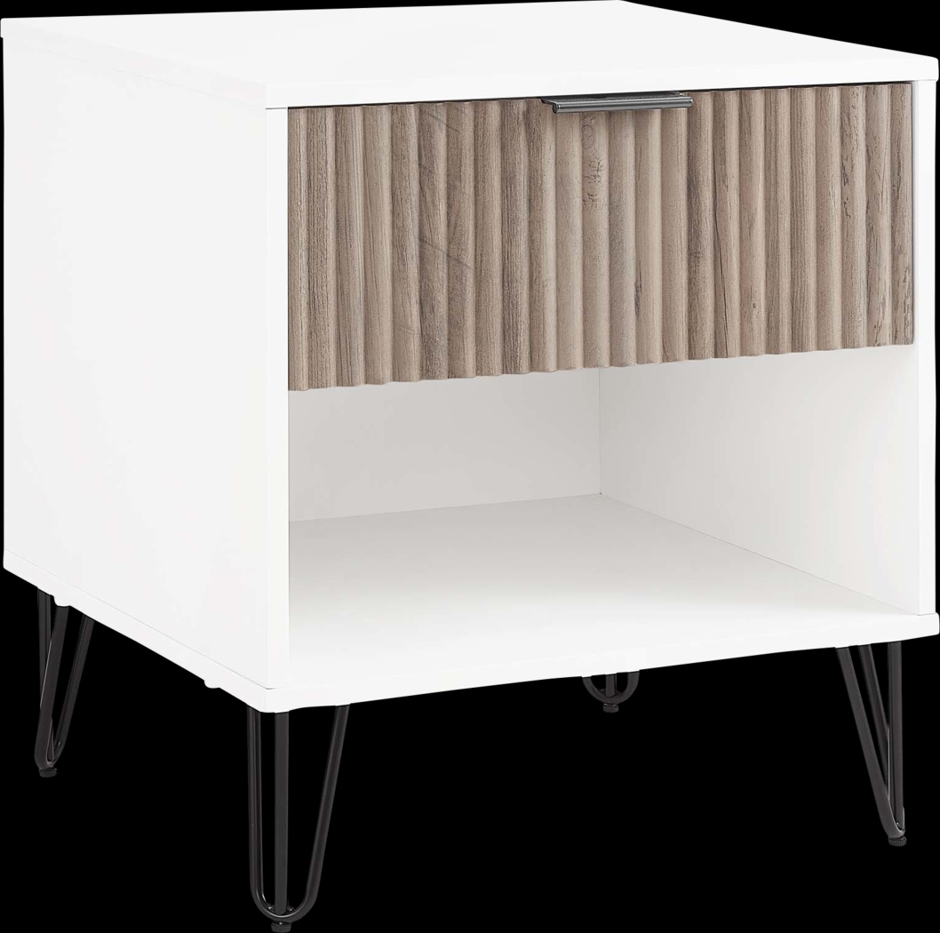 Kroc II White Nightstand - Thumbnail - Image 7