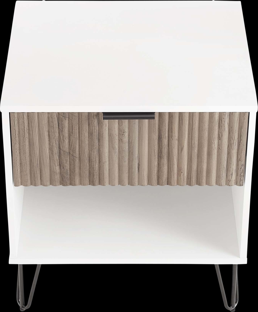 Kroc II White Nightstand - Thumbnail - Image 8