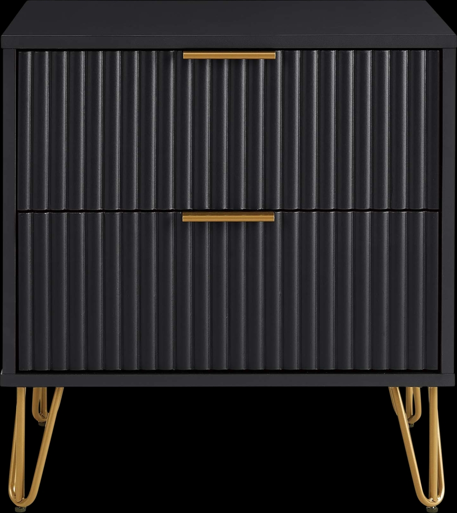 Kroc III Black Nightstand - Thumbnail - Image 1